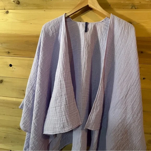L.L. Bean French Lilac Purple Gauze Wrap Cover Up Lightweight Shawl - Picture 9 of 14